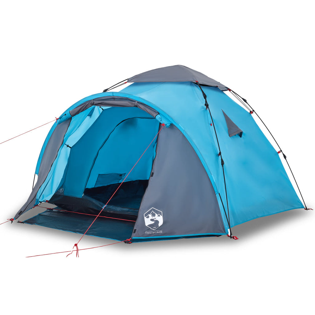 Vidaxl Dome Stan 3-Person Fast Release Blue