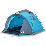 Vidaxl Dome Tent de 3 personas Liberación rápida Azul