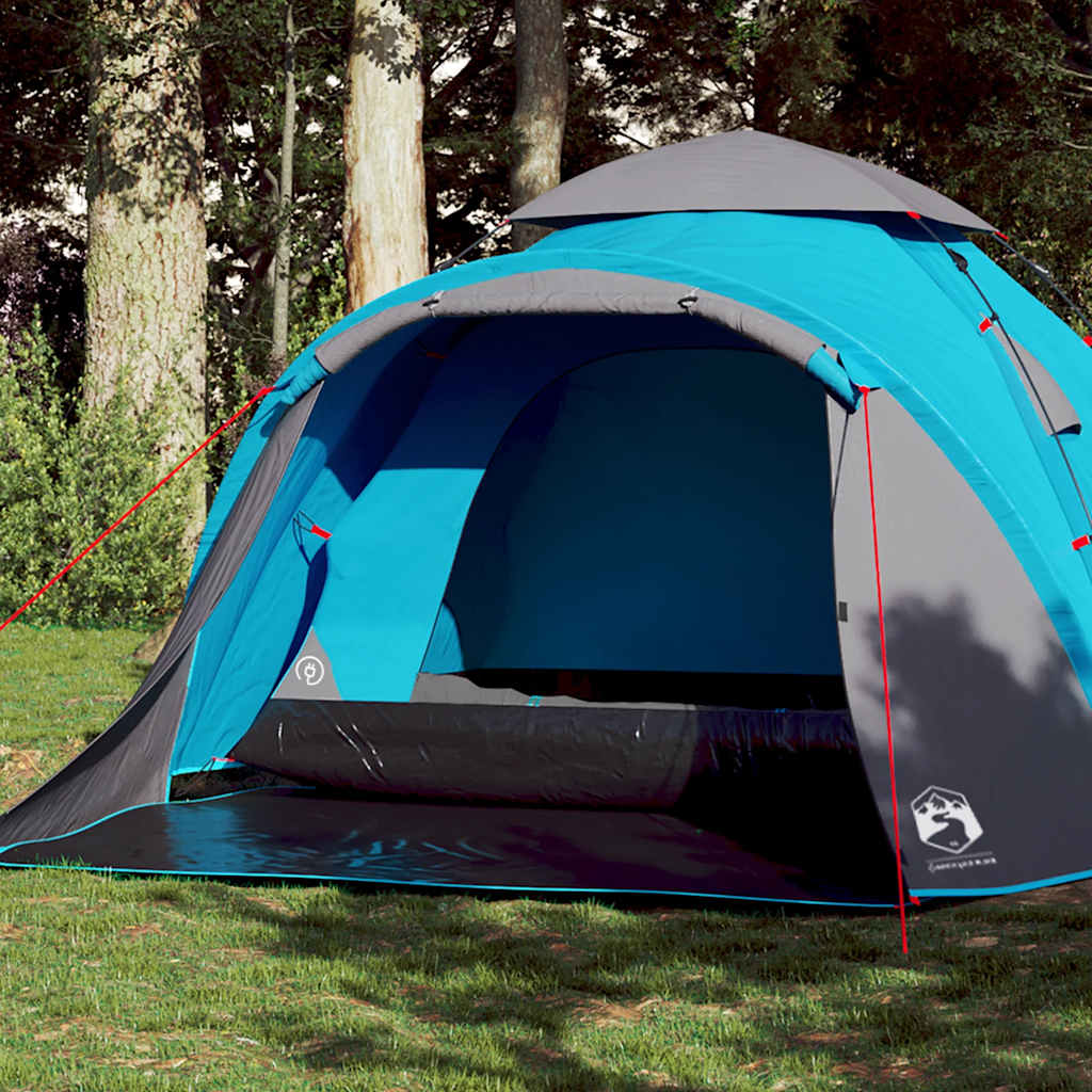 Tente dôme Vidaxl 3 personnes à dégagement rapide bleu