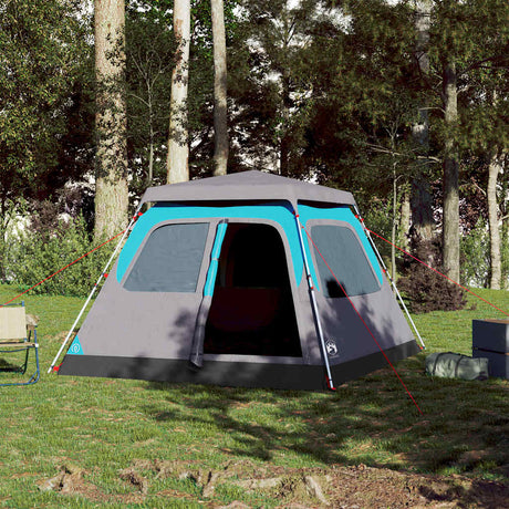 Tente dôme Vidaxl 4 personnes à dégagement rapide bleu