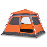 Vidaxl Dome Tent 4 Personne Fast Release Gray et Orange