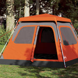 Vidaxl Dome Tent 4-osobowy szybki wydawanie Grey i Orange