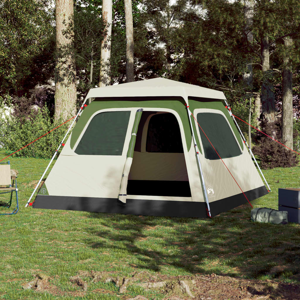 Vidaxl Dome Tält 6-person Fast Release Green