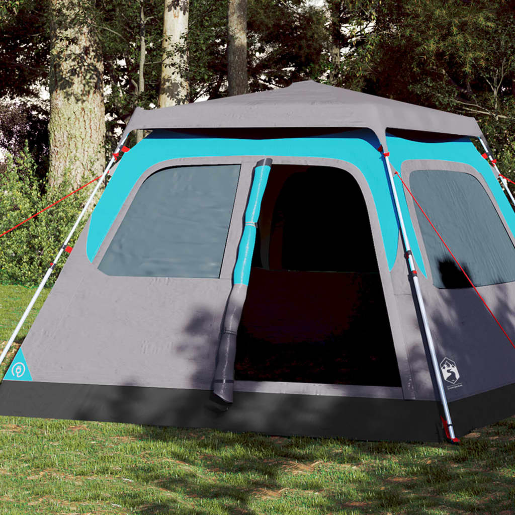 Vidaxl Dome Tent de 6 personas Liberación rápida Azul