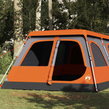 Vidaxl Dome Tenda Release di 8 persone Grey and Orange