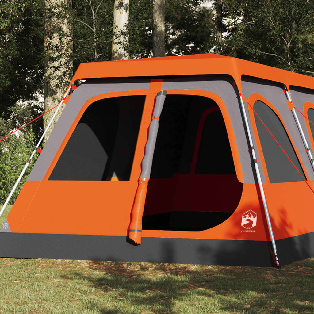 Vidaxl Dome tent 10-person fast release gray and orange