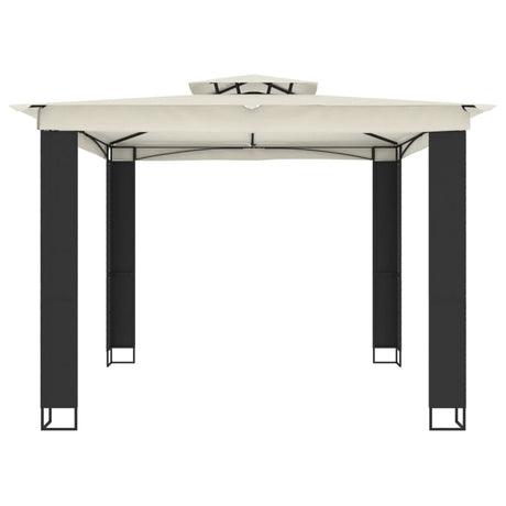 Gazebo Vidaxx à double toit 2,94x2,94 m en acier couleur crème