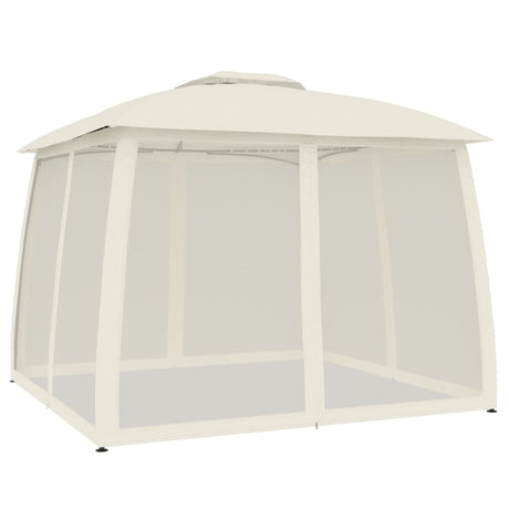 Parois latérales du gazebo Vidaxx en maille et double toit 2,93x2,93 m acier crème