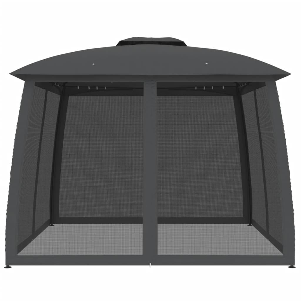 Arbor vidaxl avec murs en maille et toit double 2,93x2,93 m anthracite en acier