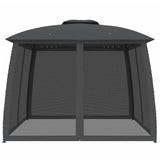 Gazebo Vidaxx avec parois grillagées et double toit 2,93x2,93 m acier anthracite