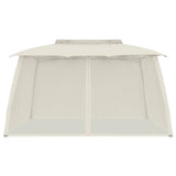 Parois latérales du gazebo Vidaxx en maille et double toit 3,93x2,93 m acier crème