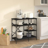 Vidaxx étagère de boulangerie 90x40x84 cm finition bois et métal noir