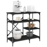 Vidaxx étagère de boulangerie 90x40x84 cm finition bois et métal noir