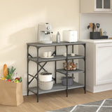 VidaXL étagère de boulanger 90x40x84 cm bois artisanal et métal gris sonoma