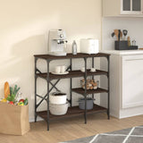 Vidaxl bakers rack 90x40x84 cm processed wood and metal brown oak color