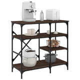 Vidaxx étagère de boulangerie 90x40x84 cm finition bois et métal couleur chêne marron