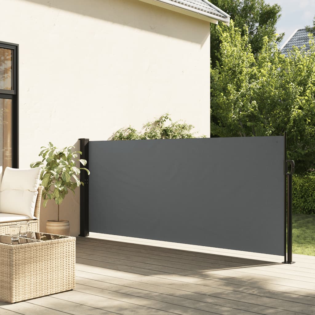 En pare-brise Vidaxl extensible 100x300 cm anthracite -colored