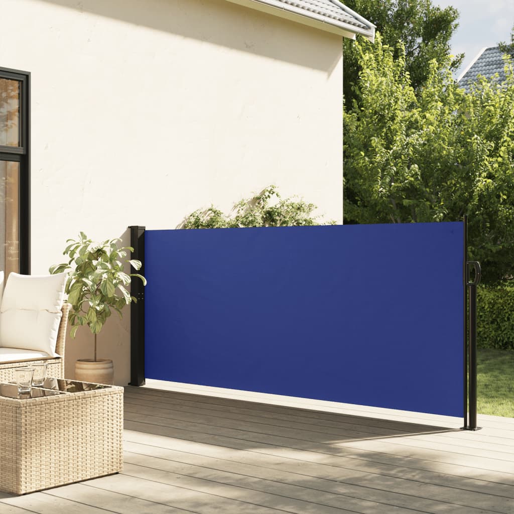 Vidaxl windscherm uittrekbaar 140x300 cm blauw