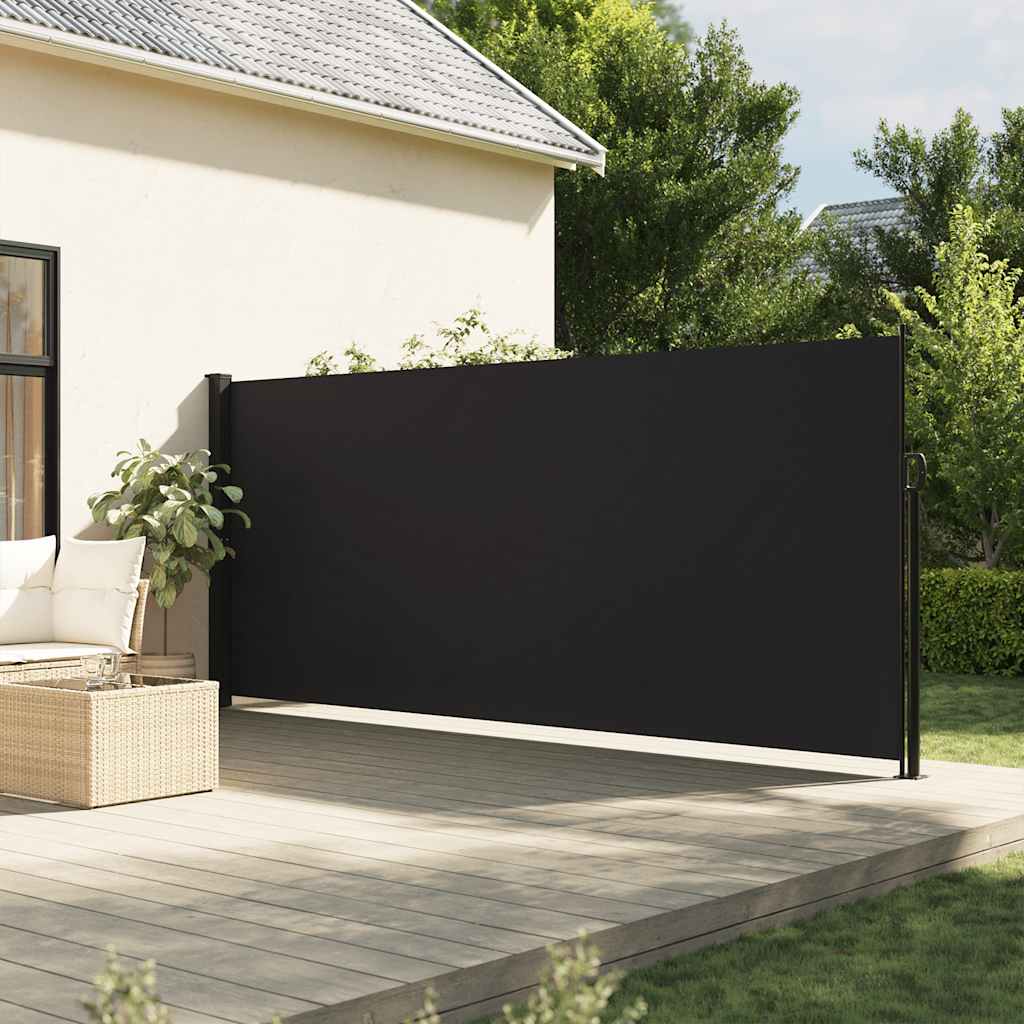 VidaXL Windshield Extendable 160x500 cm Black