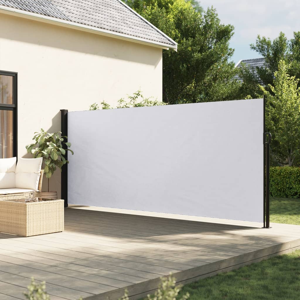 Pare-brise Vidaxl extensible 180x500 cm blanc