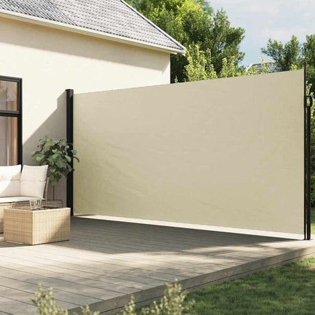 Vidaxx pare-vent extensible 200x500 cm couleur crème