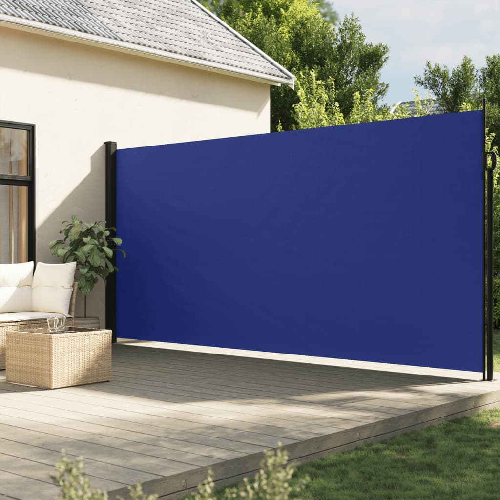 Pare-brise vidaxl extensible 200x500 cm bleu