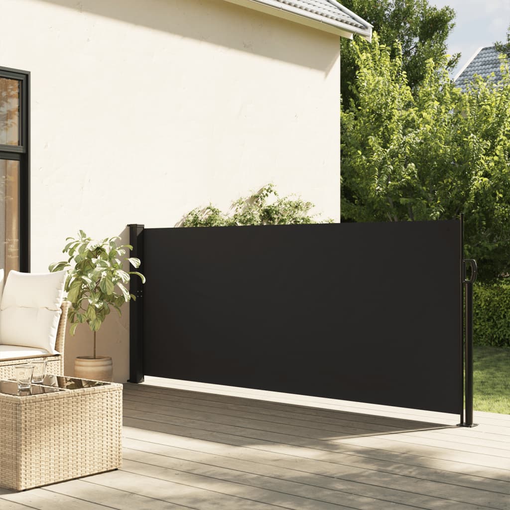 Pare-brise Vidaxl extensible 120x600 cm noir