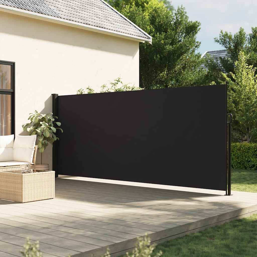 Vidaxx pare-vent extensible 160x600 cm noir