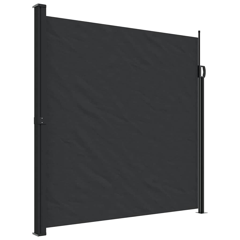 Pare-brise vidaxl extensible 200x600 cm noir