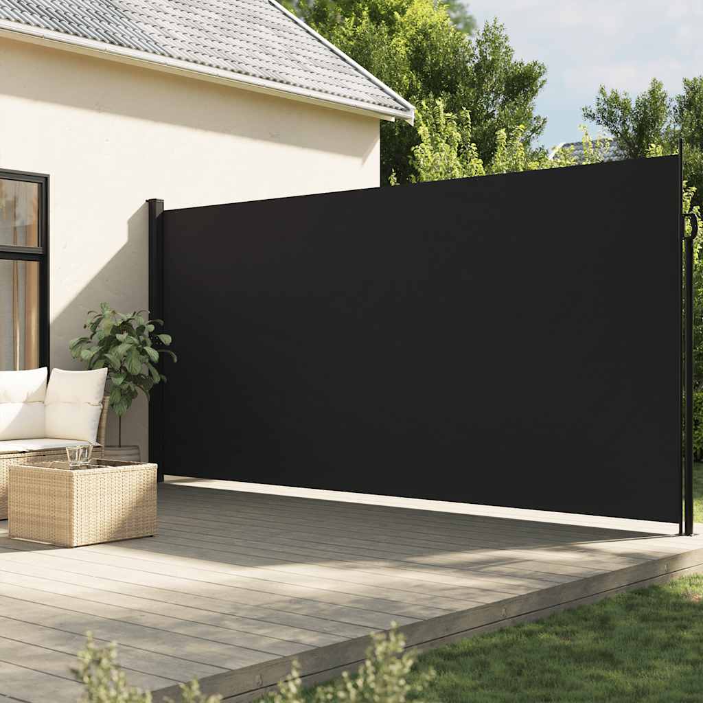 VIDAXL -Windschutzscheibe aus Erweiterbar 200x600 cm schwarz