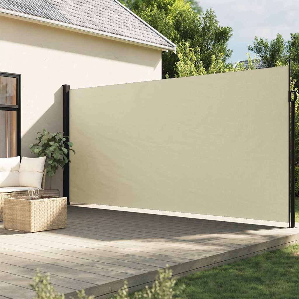 VidaXL Windshield Extendable 200x600 cm cream -colored