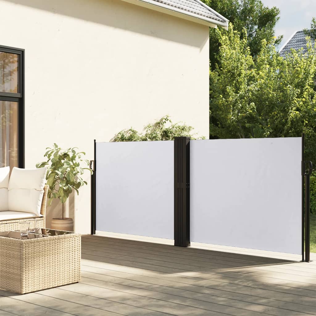 VIDAXL Parature estendibile 100x600 cm bianco