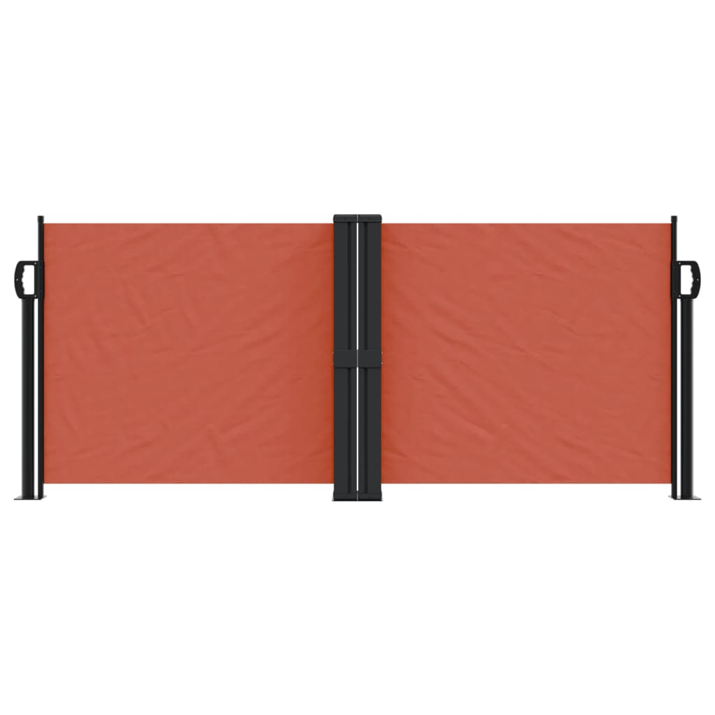 VidaXL Windshield Extendable 100x600 cm Terracotta -colored