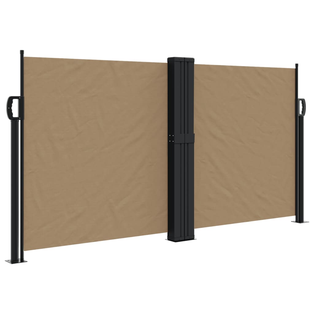 Pare-brise vidaxl extensible 120x600 cm taupe