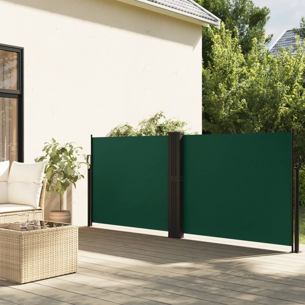 VidaXL Garden screen Extendable 140x600 cm dark green