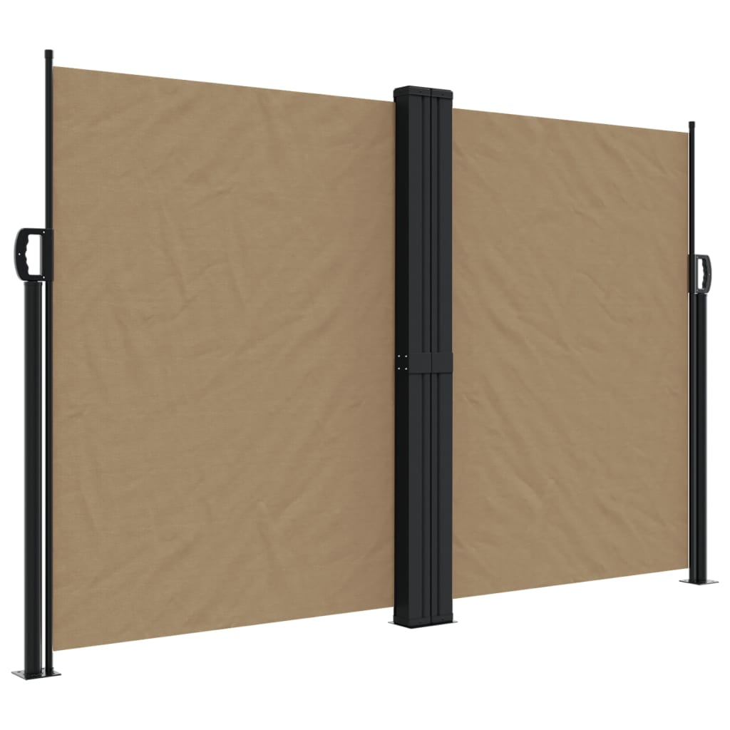 Pare-brise vidaxl extensible 160x600 cm taupe