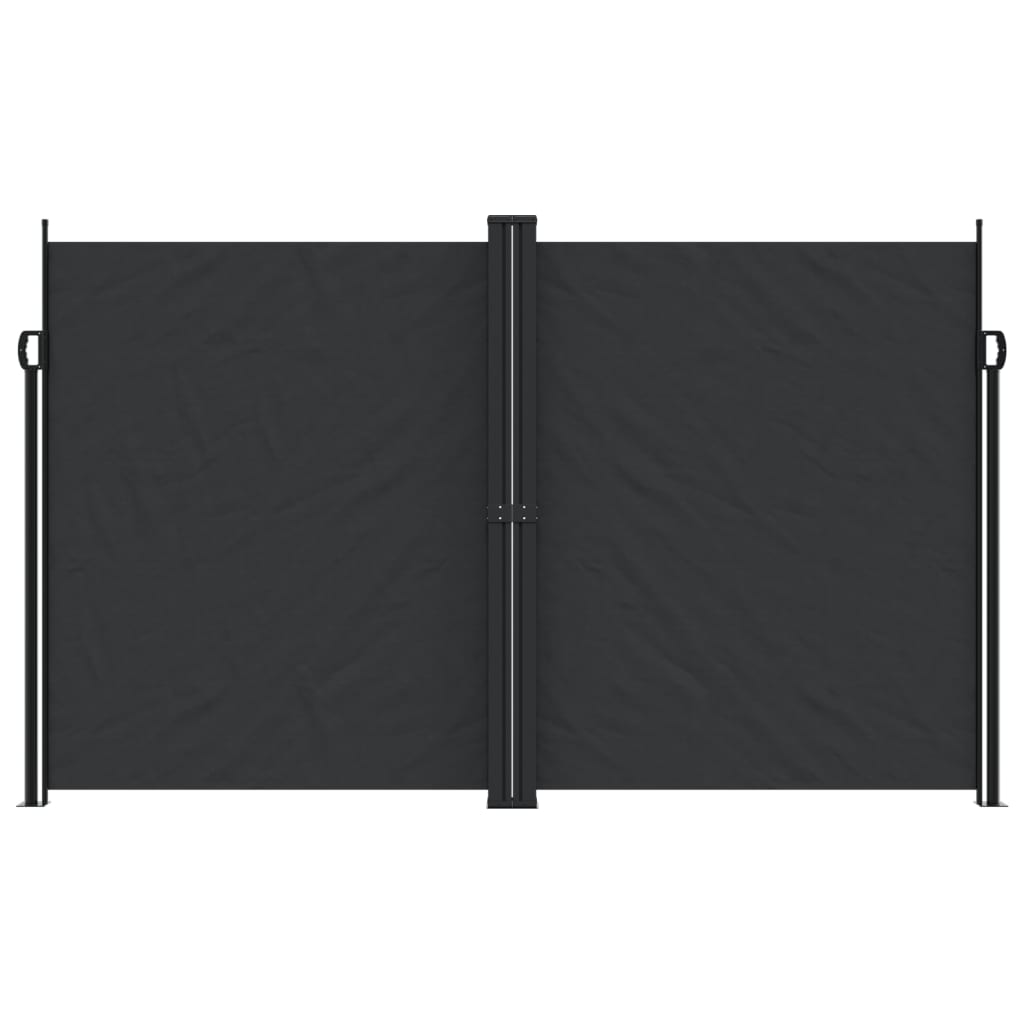 Pare-brise vidaxl extensible 200x600 cm noir