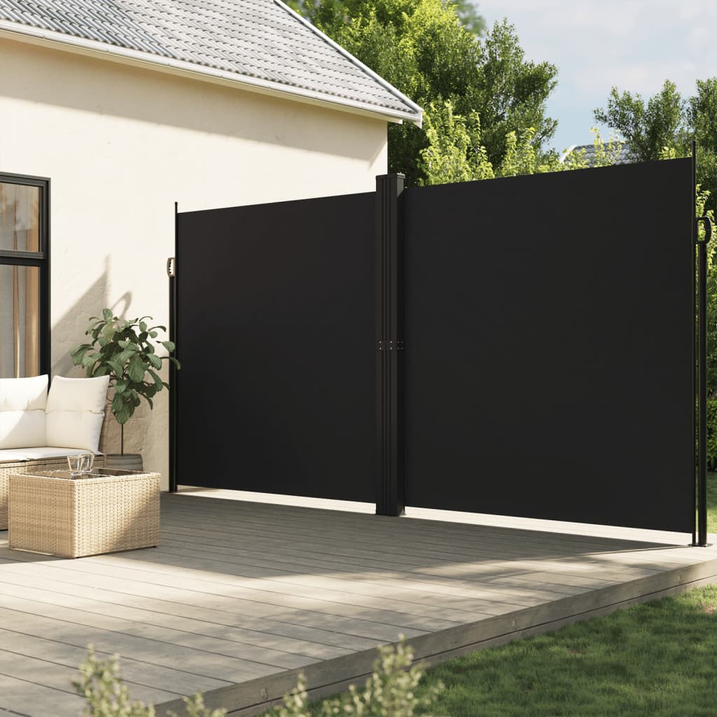 Vidaxx pare-vent extensible 200x600 cm noir