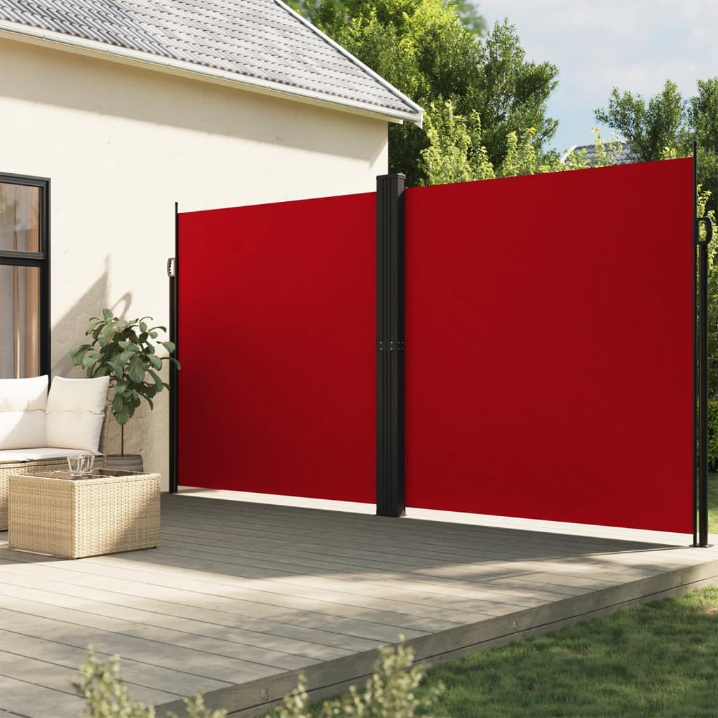 Vidaxl windscherm uittrekbaar 200x600 cm rood