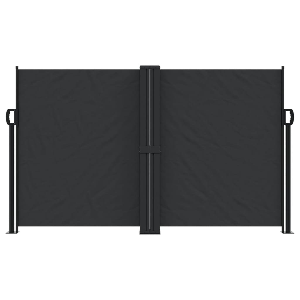 Pare-brise vidaxl extensible 140x1000 cm noir