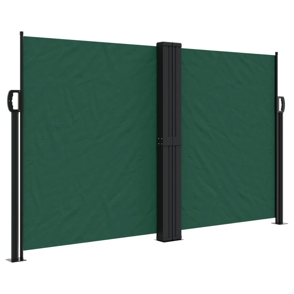 Pare-brise Vidaxl extensible 140x1000 cm vert foncé