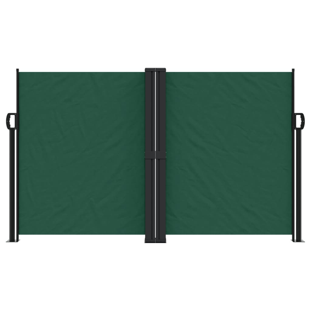 Pare-brise Vidaxl extensible 140x1000 cm vert foncé