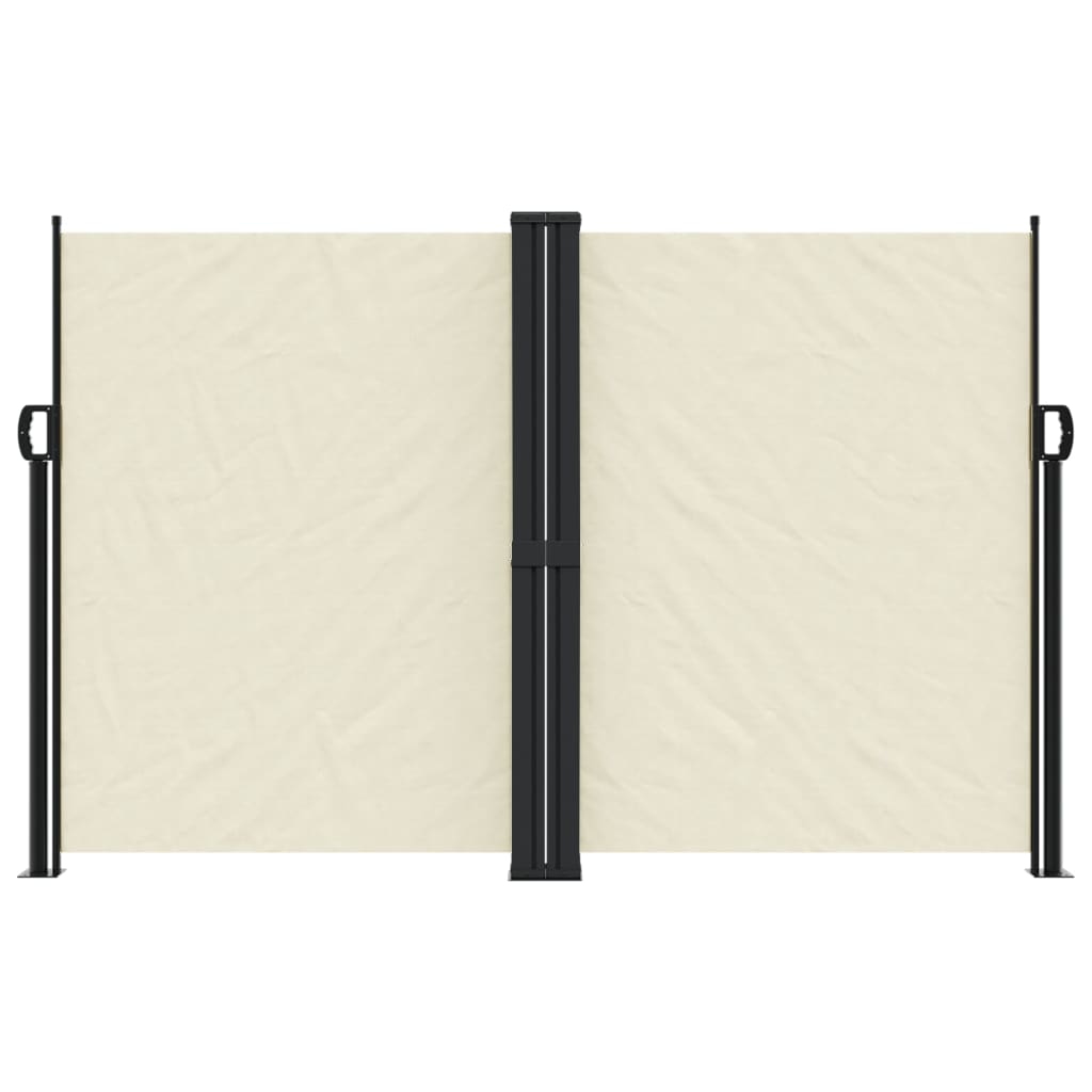 VidaXL Windshield Extendable 160x1000 cm cream -colored