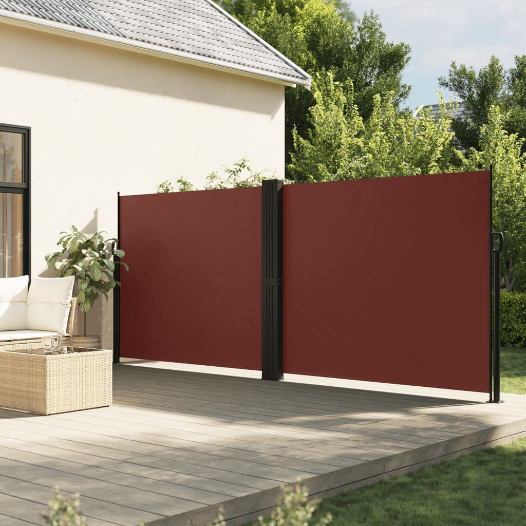 Pare-brise Vidaxl extensible 160x1000 cm brun