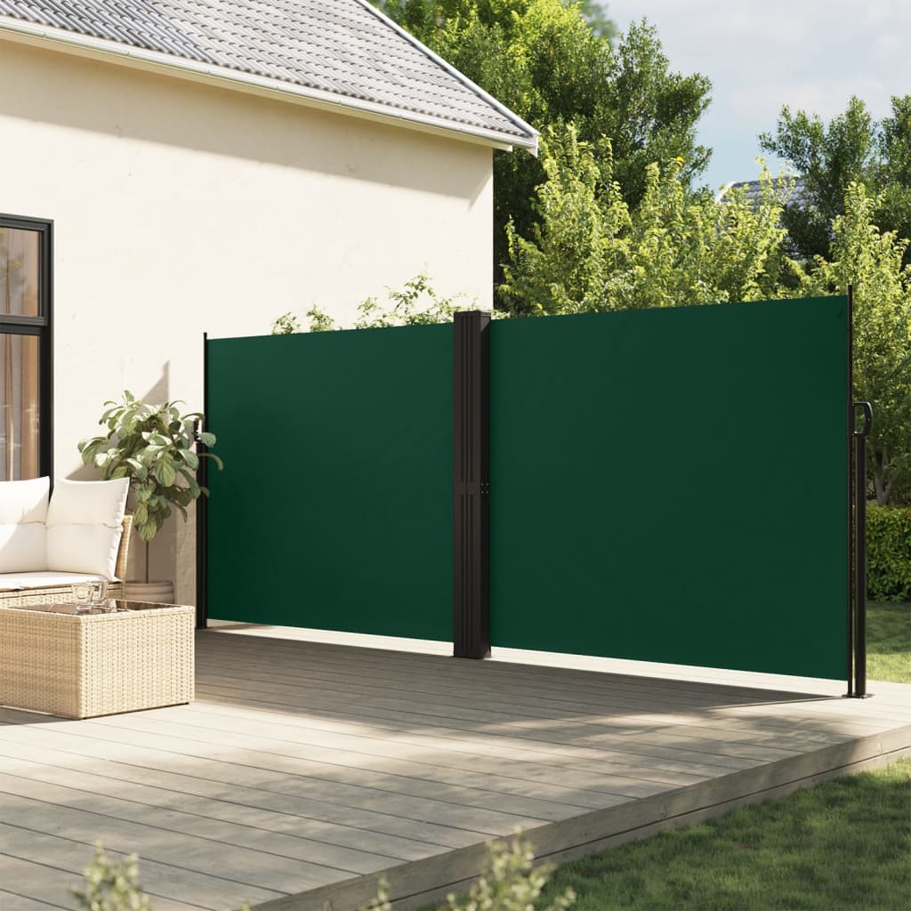 Vidaxx pare-vent extensible 160x1000 cm vert foncé