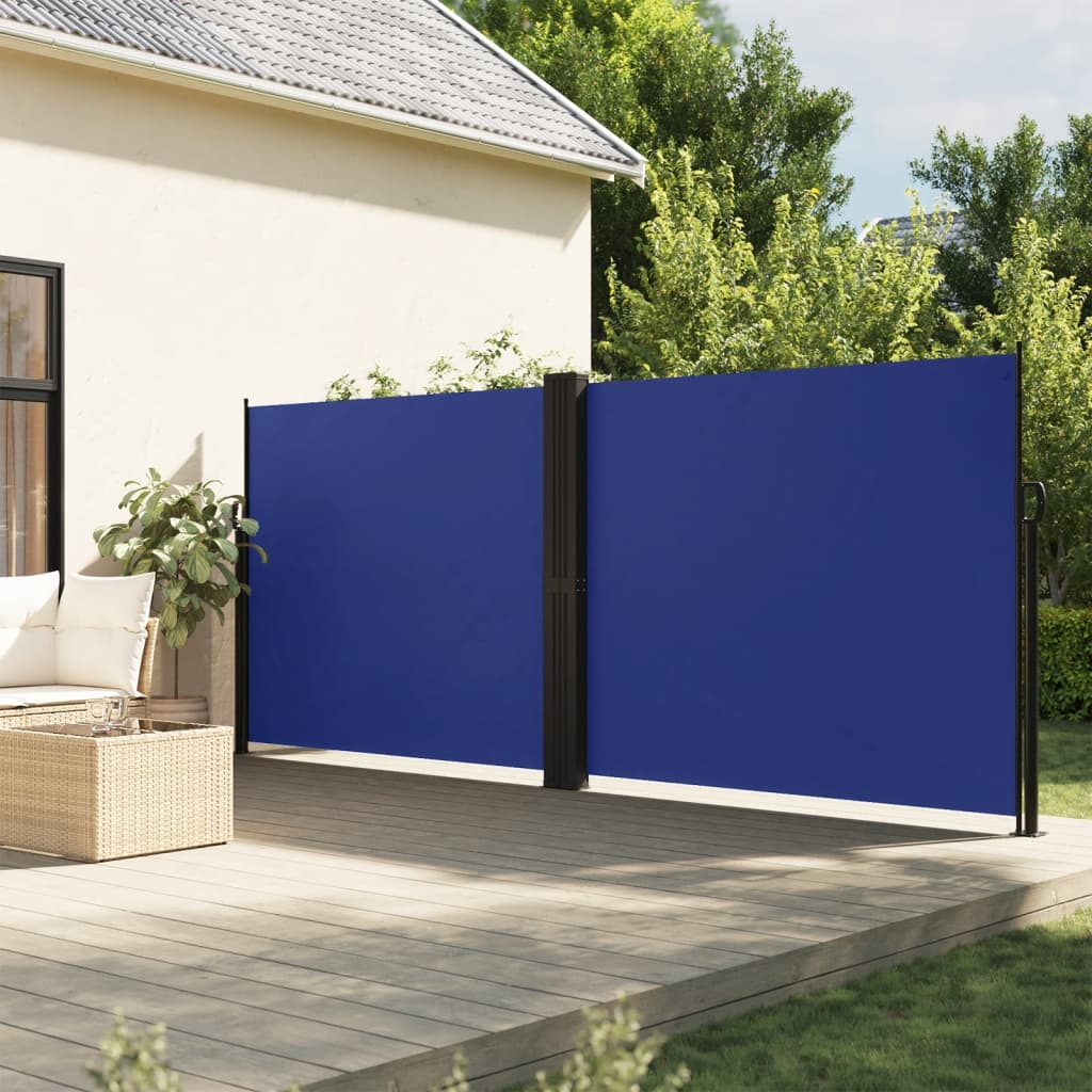 Vidaxl windscherm uittrekbaar 180x1000 cm blauw