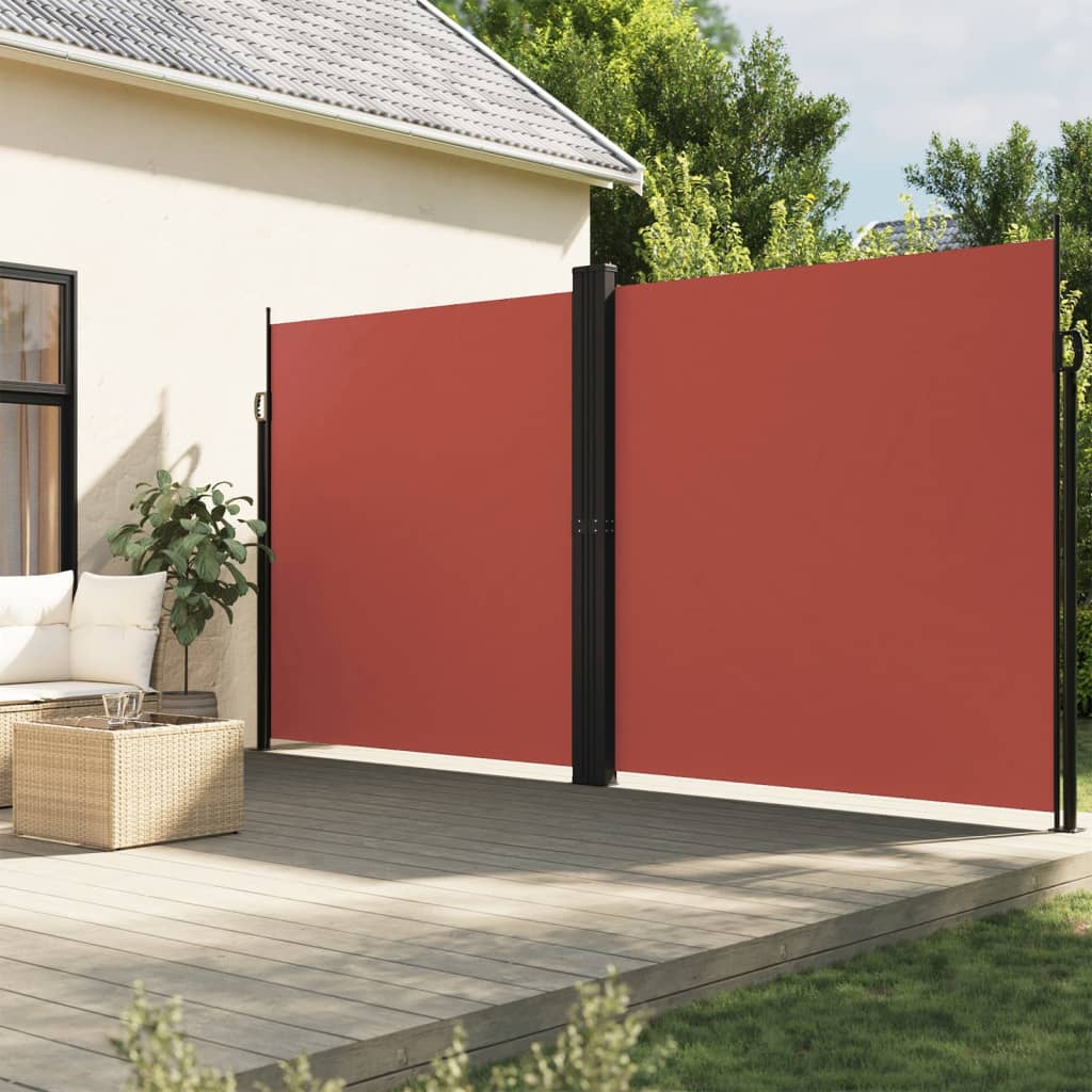 Pare-brise vidaxl extensible 200x1000 cm de couleur terrestre