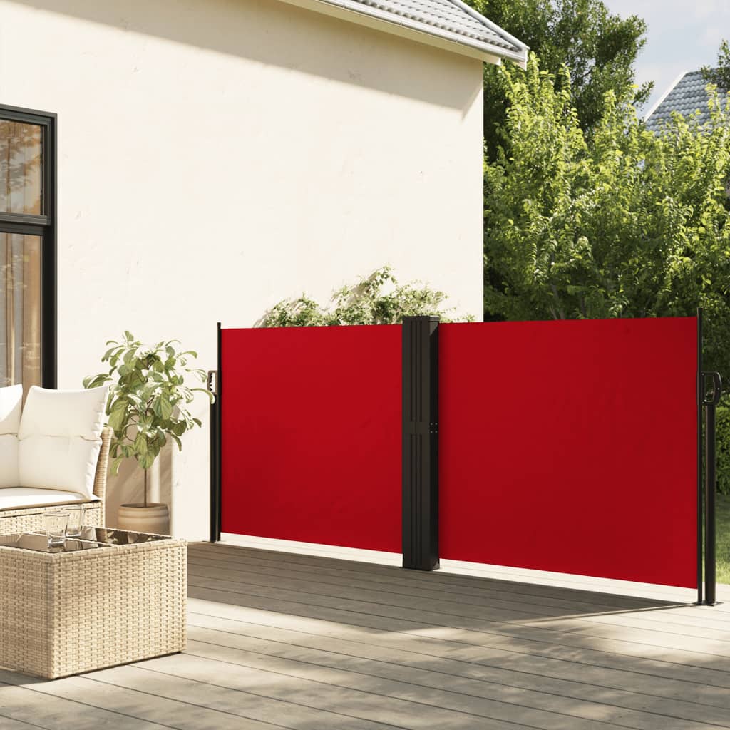 Vidaxl windscherm uittrekbaar 120x1200 cm rood