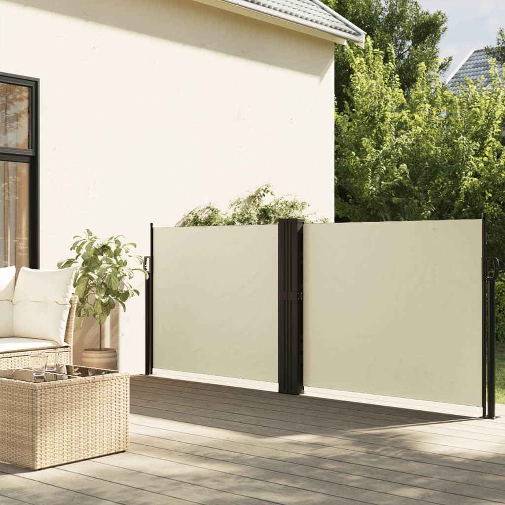 Vidaxx pare-vent extensible 140x1200 cm couleur crème