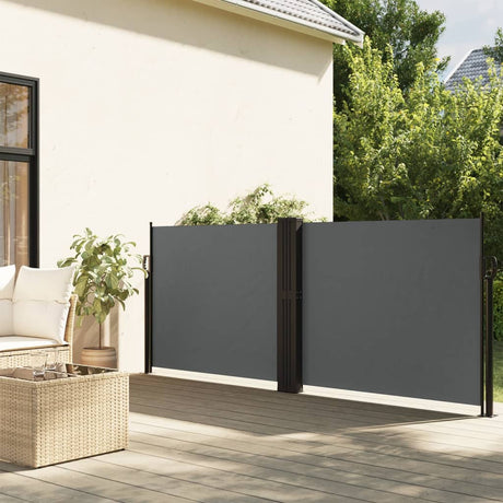 Vidaxx pare-vent extensible 140x1200 cm anthracite